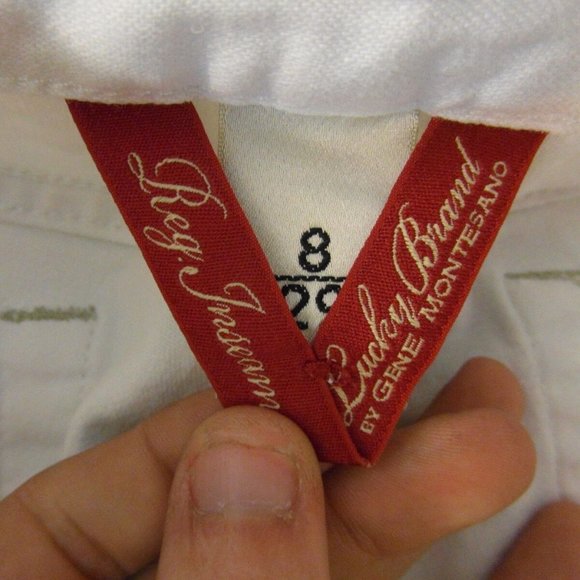 WOMEN'S sz8 LUCKY BRAND LOLA STRAIGHT SPANDEX BLEND ZIPPER FLY JEANS IG 718 - Picture 9 of 12